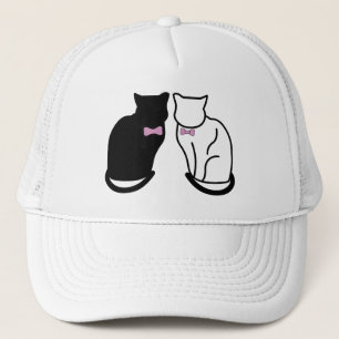 Boné Gato Preto e Branco