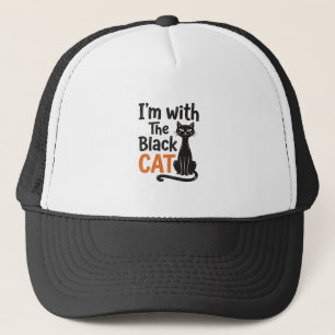 Boné Gato Preto Engraçado Desenho Vintage de Halloween