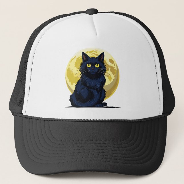 Boné Gato preto zangado (Frente)