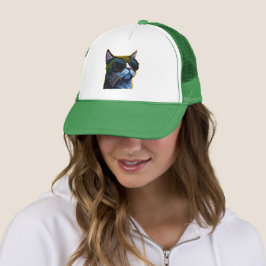 Boné Gato Retro: Charme de Óculos Amarelos