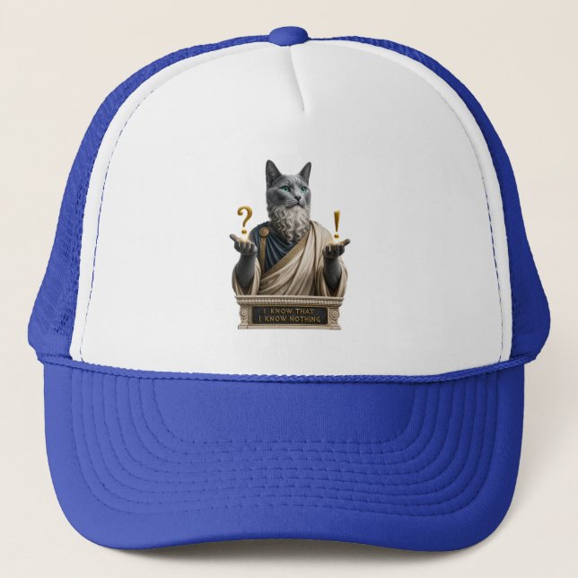 Boné Gato Socrates Azul Russo (Frente)