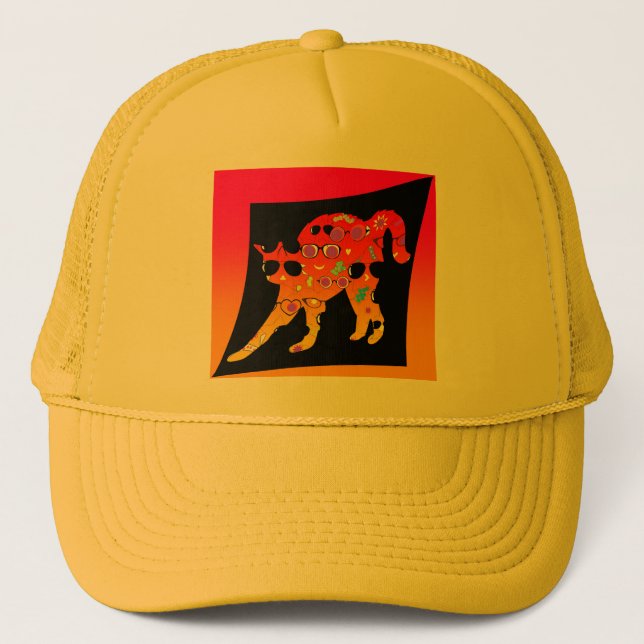 BONÉ GATO VESTINDO ÓCULOS DE VIDRO (Frente)