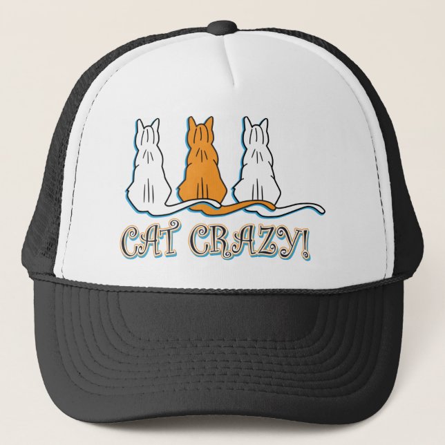 Boné Gatos De Gato De Laranja Louco (Frente)