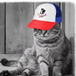 Boné gatos governam caminhoneiros que amam gato preto e<br><div class="desc">Gatos governam design. Gato preto e branco em escrevendo colorido.</div>