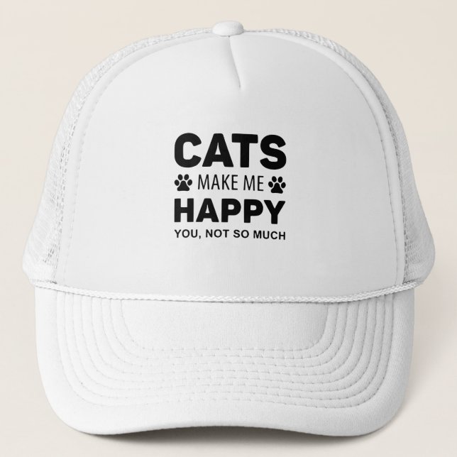 Boné Gatos me fazem Feliz (Frente)