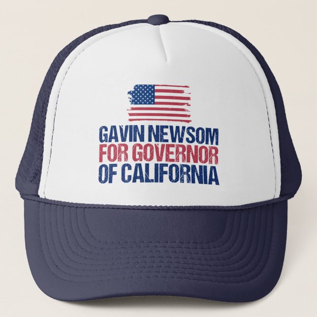Boné Gavin Newsom para Governador da Eleição da Califór (Frente)