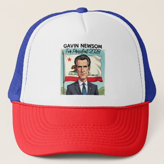 Boné Gavin Newsom para Presidente 2028 (Frente)