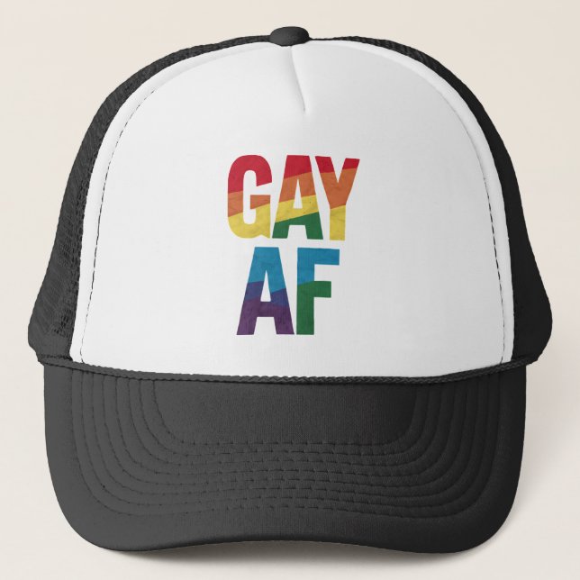 Boné Gay AF LGBT Pride Gay do Orgulho LGBT Mês do Orgul (Frente)