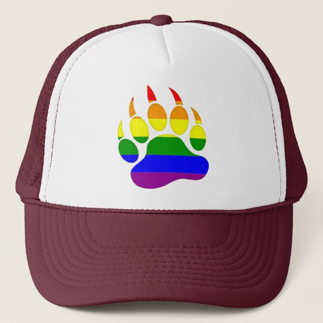 Boné Gay com orgulho do arco-íris Bandeira Urso (Frente)