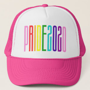 Boné Gay Pride 2020 Colorful LGBT Rainbow Typography
