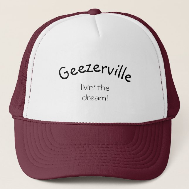 Boné Geezerville Funny Message Hat (Frente)