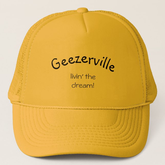 Boné Geezerville Funny Message Yellow Hat (Frente)