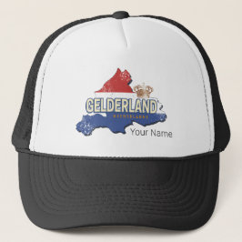 Boné Gelderland Netherlands Vintage Map Holandês Souven