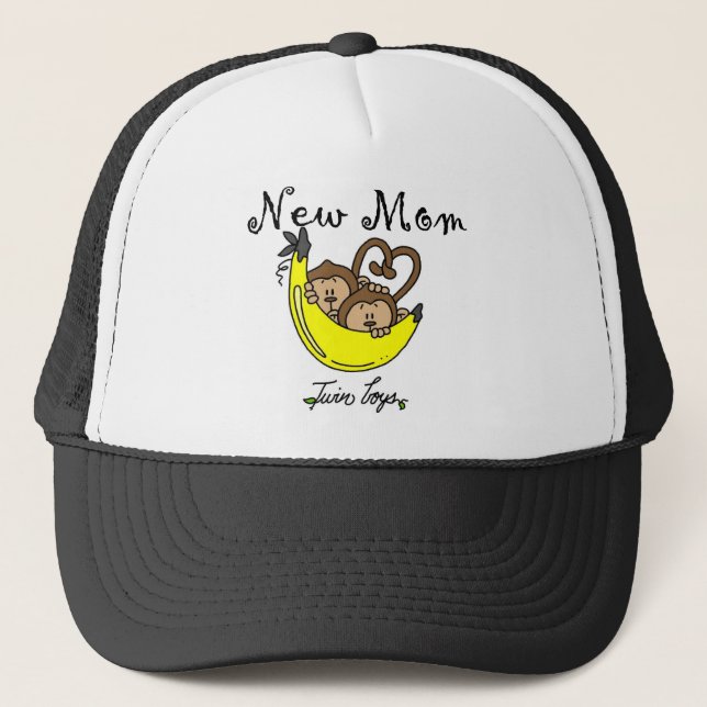 Boné Gêmeos Novos Camisetas e presentes da mãe (Frente)