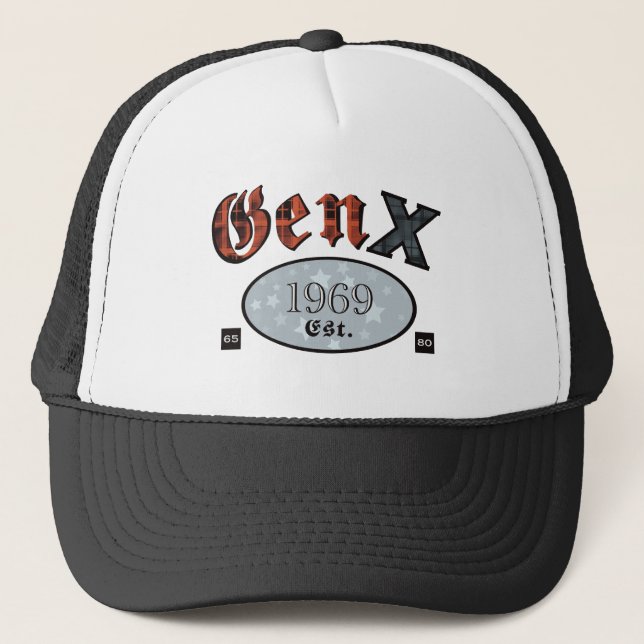 Boné Gen X (Ano de Nascimento Personalizado 1969) (Frente)