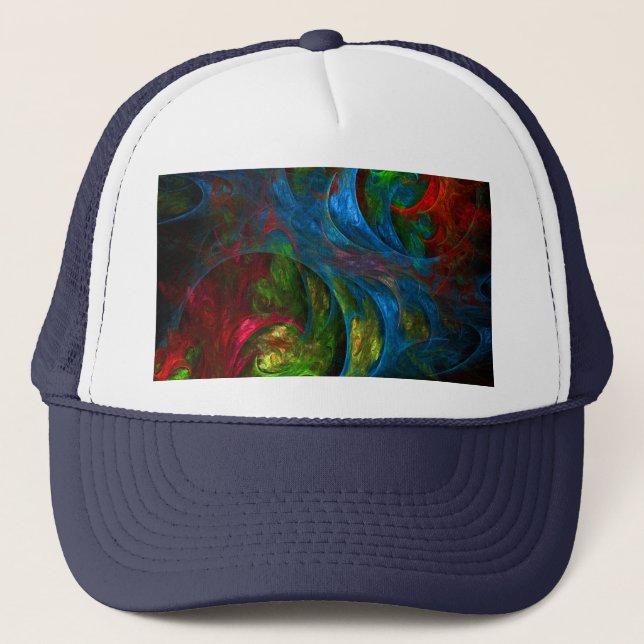 Boné Gênesis Blue Abstrato Art Hat (Frente)
