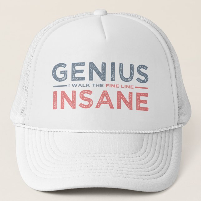 Boné GENIUS VS INSANE hat - escolha a cor (Frente)