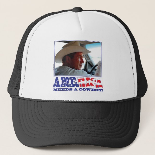 Boné George W Bush - A América Precisa de um Cowboy (Frente)