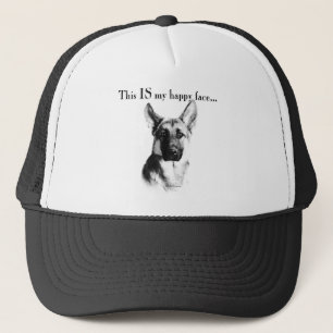 Boné German shepherd de rosto feliz
