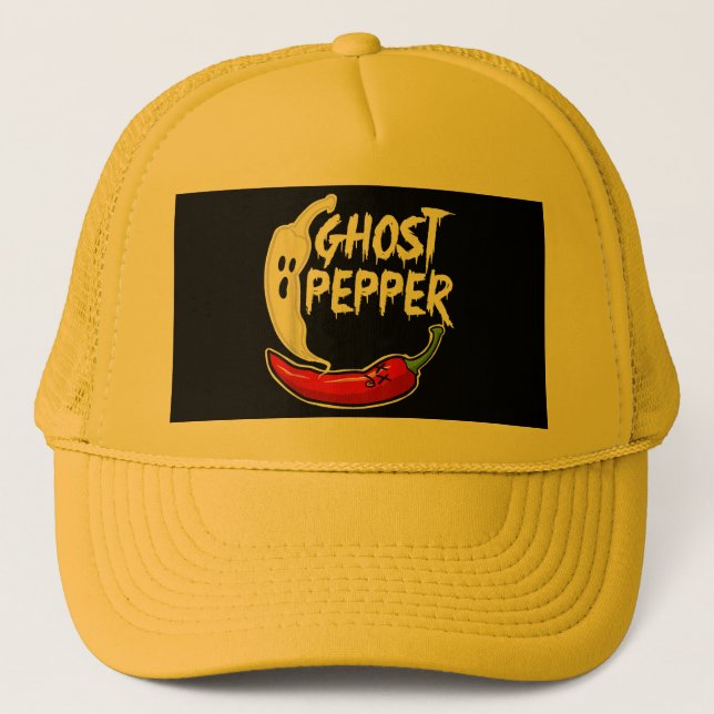 Boné Ghost Pepper Funny Spicy Hot Halloween Peppe (Frente)