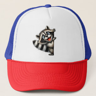 Boné Gif de Natal Adorable Raccoon - Feriado Bonito