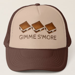 Boné Gimme Smore Chocolate S'mores Acampamento Campfire