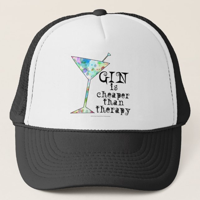 Boné GIN is cheaper than therapy ` (Frente)