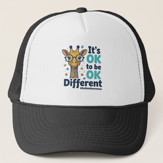 Boné Girafa Conscientização do Autismo É OK Ser Diferen (Frente)