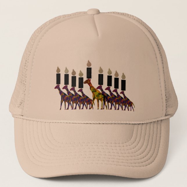 Boné Girafa Hannukah Menorah (Frente)
