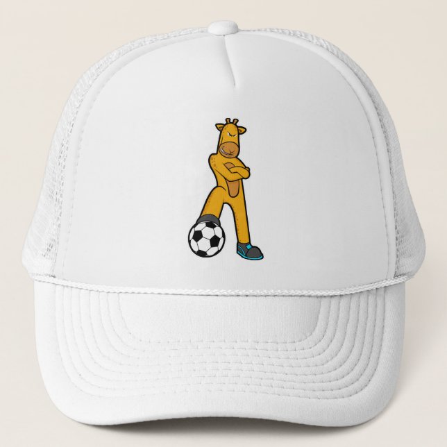 Boné Girafa no Esporte com bola de futebol (Frente)