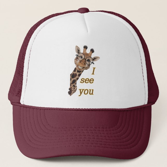 Boné Girafa.Text.Vejo você (Frente)