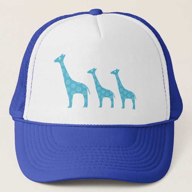 Boné Girafas em Pé (Azul) (Frente)