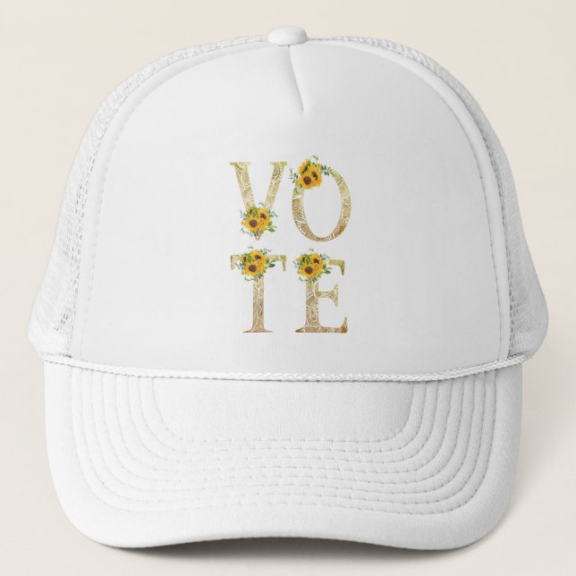 Boné Girassóis Dourados Vote (Frente)