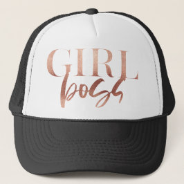 Boné Girl Boss | Rose Gold Black Text |