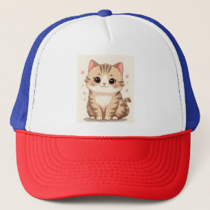 Boné Gleeful Cat: Bela Arte Kawaii Kitten para Qualquer