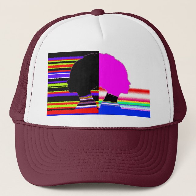 Boné Glitch Dual Profile – Pop Art Trucker Cap (Frente)