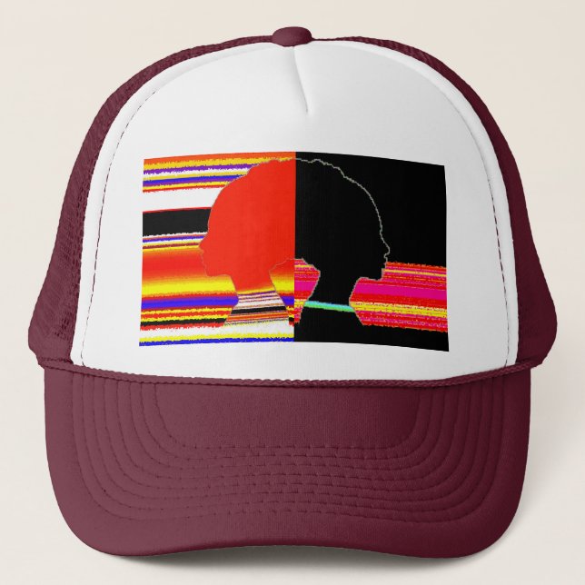 Boné Glitch Split Profile – Pop Art Trucker Cap (Frente)