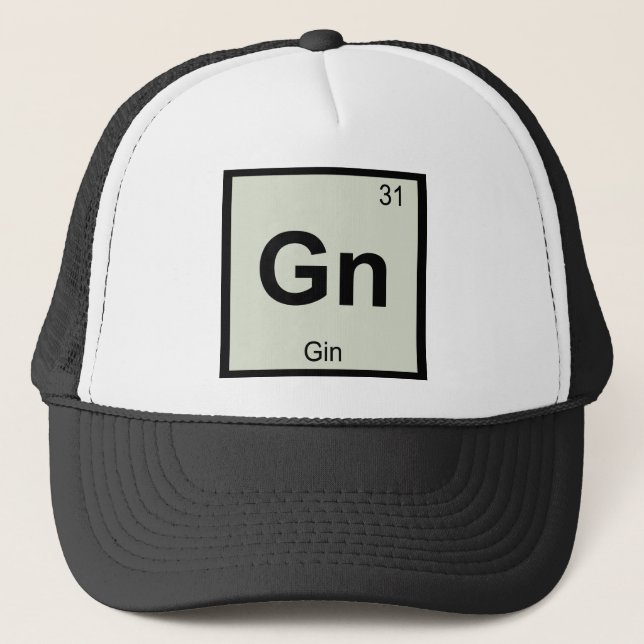 Boné Gn - Símbolo de Mesa Periódica de Química de Gin (Frente)
