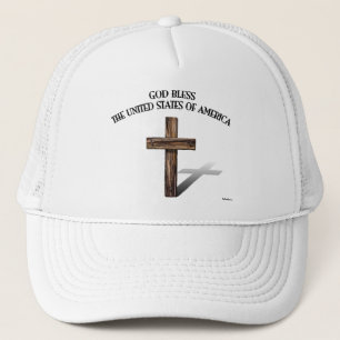 Boné GOD BLESS UNITED STATES OF AMERICA rugged cross