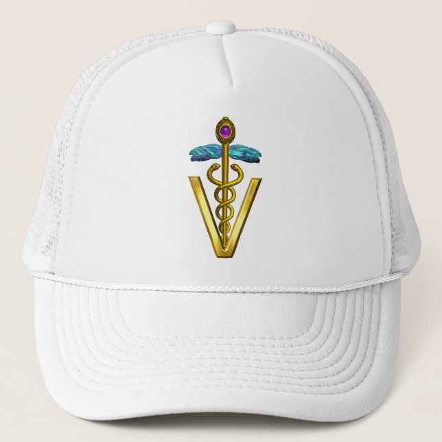 BONÉ GOLDEN CADUCEUS VETERINARY SYMBOL (Frente)