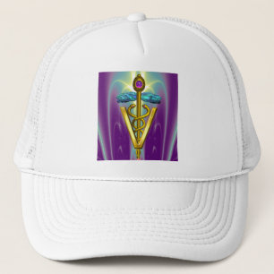 Boné GOLDEN CADUCEUS VETERINARY SYMBOL / Blue Purple