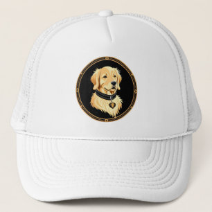 Boné Golden Retriever com Colar Elegante