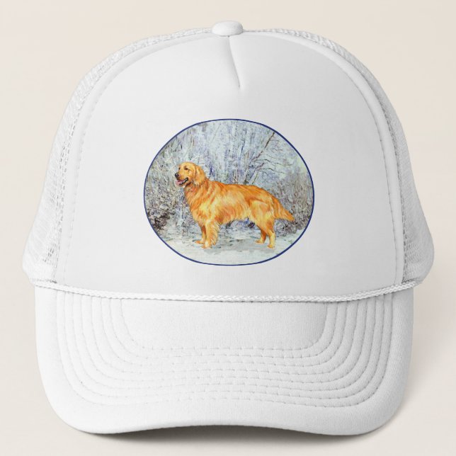 Boné Golden Retriever no Inverno (Frente)