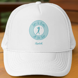 Boné Golf Funny Ladies Golfer Tee Time Teal