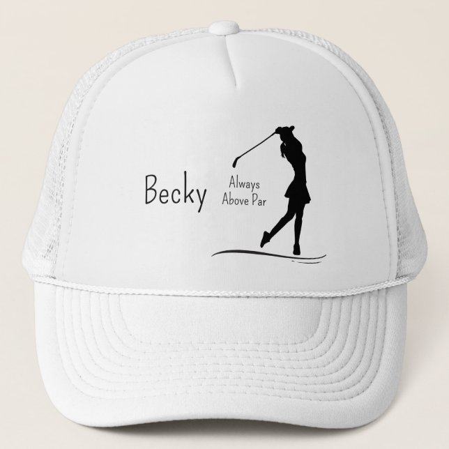 Boné Golf Silhouette, Female, Name, Text (Frente)