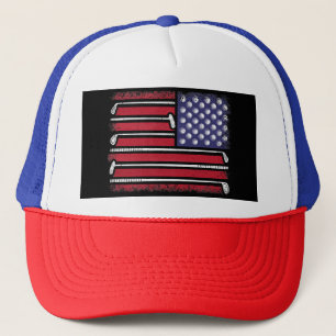 Boné Golfe Engraçado Bandeira Americana Golf Player Vin
