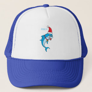 Boné Golfinho bonito com desenho animado de Papai Noel