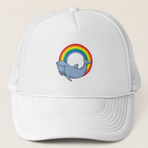 Boné Golfinho com arco-íris