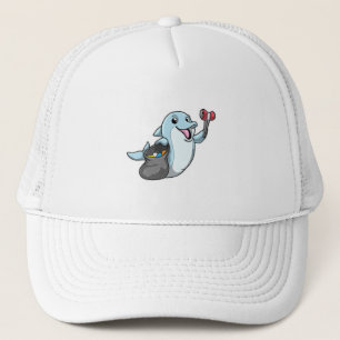 Boné Golfinho como Limpador com Saco de Lixo