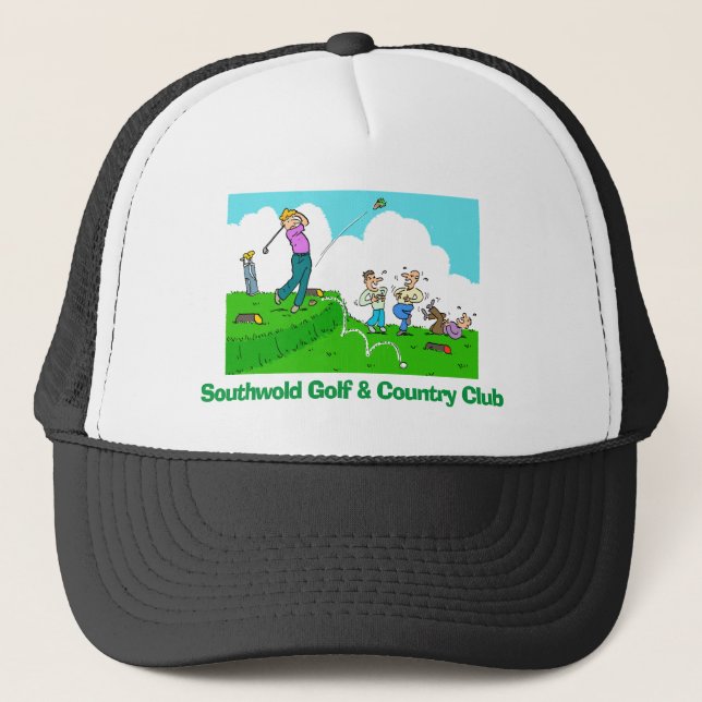 Boné Golfista joga golfe e dá uma tacada ruim. (Frente)